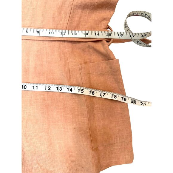 New DuParadis Coral‎ Pink Short-Sleeve Collared Romper Size M - Picture 5 of 6